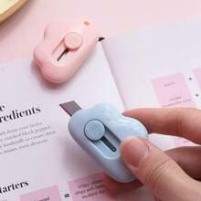 Set de 3 piezas Cortador/Cuchillo/Abrecartas/Cortapapeles en forma de nube multiusos, Cortapapeles portátil en forma de nube con orificio para llavero - A - Ver 7