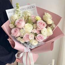 20pcs/Pack Waterproof Dual-Color English Floral Wrapping Paper, Flower Bouquet Packaging Material - 20PCS/Pack - View 12