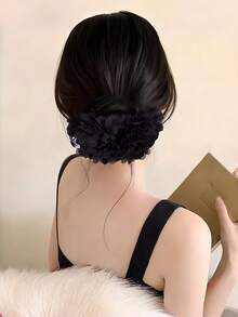 1pc Women's Elegant Rose Flower Hair Claw Clip, Suitable For Daily Use - Multicolor - View 5