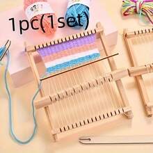 1 Set Wooden Weaving Loom Kit, Handmade Knitting DIY Fashion Wall Hanging Weaving Loom, Small Craft Set, Suitable For Arts, Crafts And Sewing Supplies, No Power, No Battery, Essential For Art Projects, For DIY Sewing, Knitting Crafts, Crochet, Sewing Accessories, Weaving Supplies, Ideal Gift For Family, Friends, Siblings, Neighbors, Colleagues, Teachers, Classmates - Multicolor - View 15