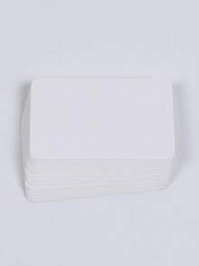 100张艺术家级空白卡片，尺寸90x55毫米，300克厚白色卡纸，适用于DIY手工、书法练习、婚礼席位卡等 - 散装空白卡片套装，返校用品，学习必备 - 彩色 - 查看 8