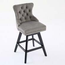 Barstools - Gray + Velvet + Foam - View 5