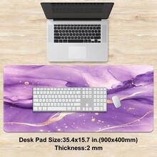 1 Stück flaches Gummi Mauspad - Mehrfarbiges Lila Marmor Design, verschleißfest & fleckresistent leicht zu reinigen Oberfläche + fixierter Rand gegen Kräuseln + rutschfeste Gummi Unterseite, 3 vielseitige Größen verfügbar, geeignet für Büroarbeitsplätze Zuhause, Gaming Setups, Lese-Ecken, Luxus Kaffee-Ecken & moderne kreative Arbeitsplätze, ideal für Fans von minimalistischer Luxus-Ästhetik & eleganter Lila Farbpalette - st141 - Übersicht 4