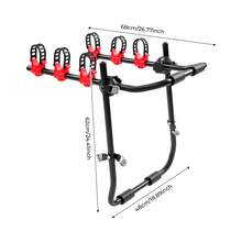 SanBouSi 3 Bike Trunk Rack, Foldable Carrier For SUV Sedan Hatchback, 44lbs Capacity With Scratch-Free Padding & License Plate Visibility, Easy To Install & Store - Black, Red - View 10