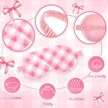 6pcs/3pcs/1pc Soft Sleep Eye Mask, Plush Plush Eye Mask, Comfortable Sleep Mask For Travel, Nap, Party, Women, Random Pattern - Mesh Bow - View 6