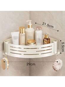 1 Piece Bathroom Storage Patch/Suction Cup Triangle Storage Rack Toilet Supplies Storage Punch-Free Wall-Mounted Bathroom Rack - Multicolor - View 8