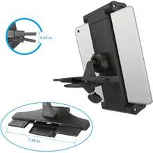 Soporte Tablet Coche Ranura CD, Sujeta Tablet Reproductor CD Automóvil con Abrazadera Ajustable para iPad Pro Air Mini, Galaxy Tab, , Otros Dispositivos de 5.5-13 Pulgada,40987970 - A - Ver 5