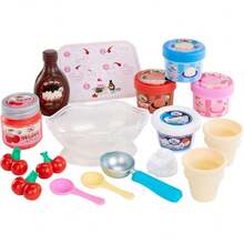 Little Tikes Creative Chefs Ice Cream Kit - con Arena de Juego Make-It! Mix, 17 Accesorios, Set de Juego Realista, para niños y niñas a Partir de 3 años, NO Comestible,40992463 - Multicolor - Ver 2