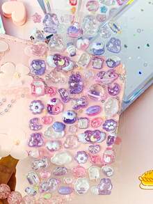 3D立体浮雕水晶贴纸，水果兔子，儿童手工教育DIY装饰材料贴纸，螺旋笔记本，办公及学校用品 - 彩色 - 查看 12