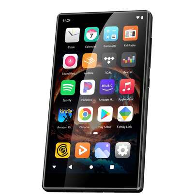 32GB MP3 Player With Bluetooth And WiFi , 5" HD Full Touch Screen MP3 Player With Spotify, Libby,Android MP4 Music Player For Kids Black