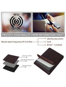 Pomelo Best Minimalist Wallet For Men, Men Bifold Wallet Card Holder Wallet With RFID Blocking And Coin Pocket Real Leather - Multicolor - View 4