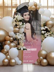 Customized Elastic Arch Cover - Graduation Arch Background Cover, Suitable For Rounded Backdrop Frame Stand, Birthday Party Wedding Arch Background Cover, Multiple Sizes Available, Customized Wedding & Event, Photo Booth Backdrop - Multicolor - View 6