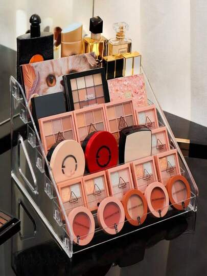 Transparent Acrylic Paint Bottle Storage Rack, Suitable For Alcohol Ink, Edible Dye Display, Multi-Layer Art Supply Organizer, Desktop Display Stand, Cosmetic Display Rack, Can Be Placed In Bathroom Or Vanity