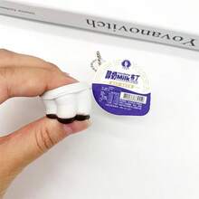 Llavero comestible de pudín, llavero de imitación de gelatina, colgante de pudín apretable de estilo japonés de baja resiliencia, regalo perfecto para cumpleaños, Navidad, Halloween, Pascua - Multicolor - Ver 8