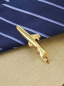 1pc Punk Style Personalized Gold-Tone Tie Clip, Suitable For Men's Formal Occasions - Yellow Gold - View 8