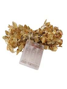 78英寸金叶仙女灯串，婚礼餐桌装饰灯，室内节日花环仙女灯（不含电池），适用于婚礼餐桌中心装饰、婚礼背景装饰、圣诞树装饰