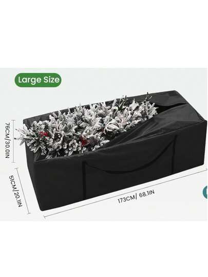 Patio Cushion Storage Bags, Fits Up To 12 Ft Artificial Trees, Extra Large Heavy-Duty Waterproof Storage Bags With Reinforced Handles Zippers For Trees Holiday Decorations Cushion Furniture Christmas Tree Storage Bag, Extra Large Heavy-Duty Waterproof Artificial Xmas Tree Bag 68"L X 20"W X 30"H