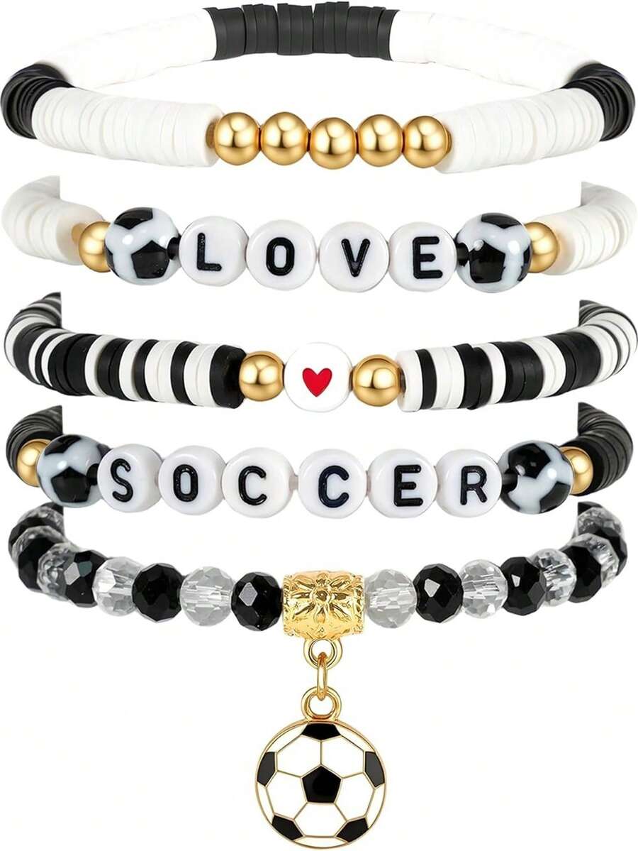 Bộ 5 ống tay co giãn in chữ chủ đề thể thao - Nhiều màu - Xem 1