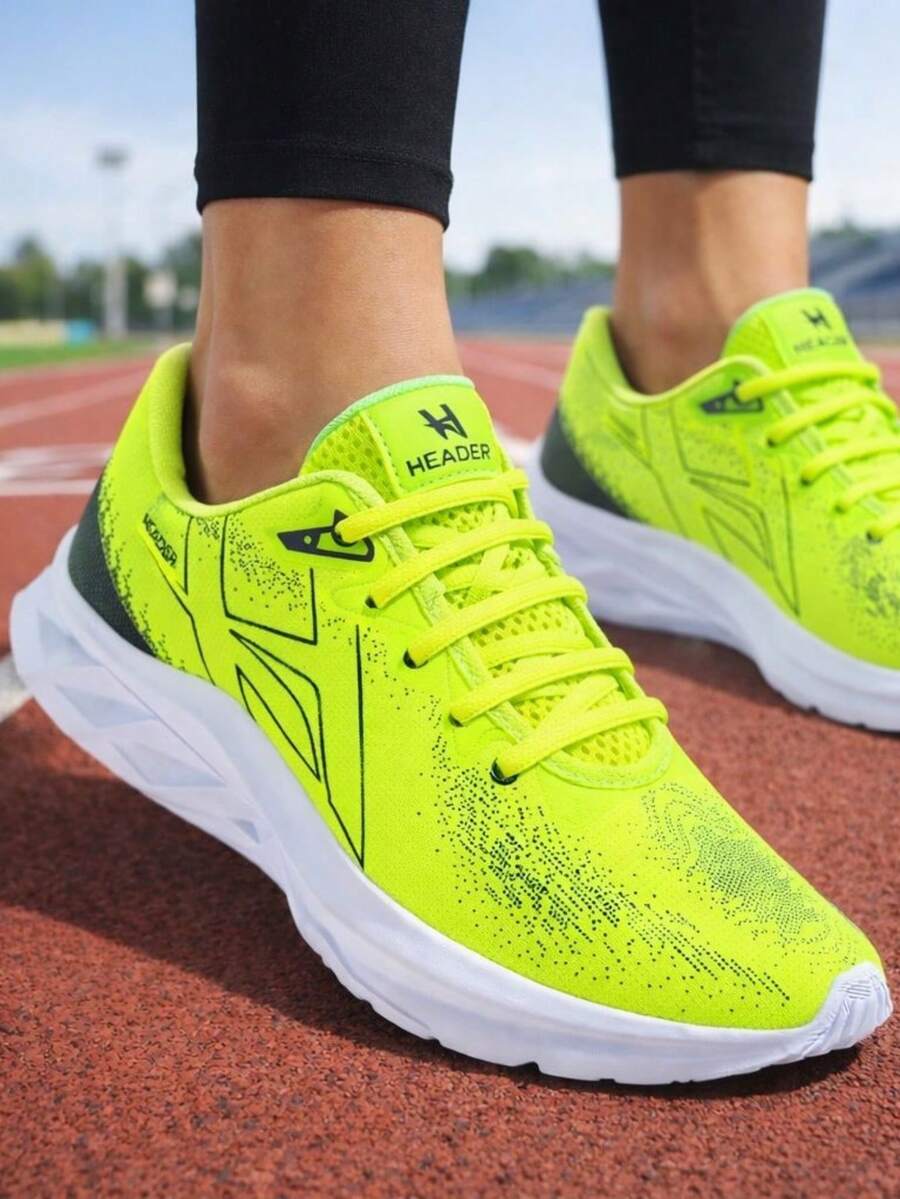 Women's Sneakers For Gym, Walking, Light And Comfortable, On . Fitness And Running. - Màu xanh chanh - Xem 1