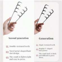 2把蓬松质感梳子，梳子和造型刷，沙龙和家用美发造型工具（干湿两用） - 男士美发造型工具，蓬松发根，刘海和卷发造型工具，握感牢固，3D发根提升，无缝融合 - 彩色 - 查看 7