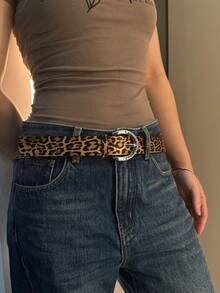 1pc Bohemian Cow Print Fringed Women's Belt, Suitable For Cowboy Rodeo, Paired With Jeans, Dresses, Casual Wear, Parties, Music Festivals, Alternative Cowgirl Style - Multicolor - View 7