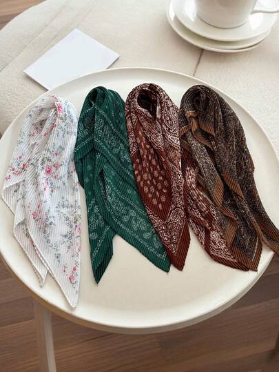 1PC Crepe Square Towel Soft Lightweight Multi-Functional And Fashionable For Daily Casual Wear Headscarf Bandanas Hijab Tie Belt Handbags Evening Dresses Party Travel Office Wedding Valentine's Day Gift