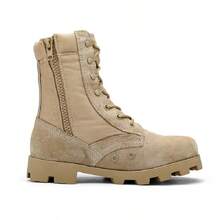 Men's Practical Tactical Boots | Dual-Layer Suede Leather 41-46 | Thick Anti-Slip Rubber Sole, Street Fashion - Khaki - View 7