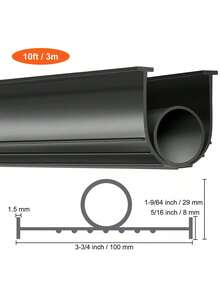 Garage Door Seals Bottom Rubber  U Shape +O Ring Garage Door Weather Stripping  Universal Weatherproof Threshold Buffering Sealing Rubber   5 16 Inch T-Ends And 3 3 4 Inch Width (10 Ft  Black) - Một cỡ - Xem 10