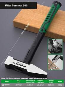 ​ ​   Martillo sin marcas recubierto de plástico, cabeza plana de 200 g y martillo de pico de pato de 500 g para decoración de construcción, trabajos de montaje profesional H7VV - 300 gramos - Ver 7