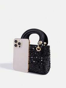 1pc Women's New Fashion Sequin Elegant Handbag, High-End Shoulder Crossbody Bag, Chain Bag, Coin Purse, Wallet, Mother-Daughter Matching Bag, Clutch, Evening Bag, Suitable For Daily Use, Party, Travel, Ideal Gift - Multicolor - View 35