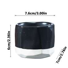 1pc Ceramic Espresso Cup, Creative Polyhedron Shaped Cup For Home & Office, Latte, Cappuccino, Water - Multicolor - View 14