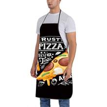1PC Rusty Pizza Best In Town Apron With Two Pizza Slices Design Featuring Pepperoni Mushroom Olive And Green Pepper Toppings And Fresh Cheese Slogan For Home Kitchen Cooking Baking Or Restaurant Staff Use - C - View 7