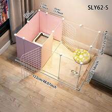 Easy Install Puppy Fence With Potty Area, Small Dog Fence, Indoor Pet Puppy Playpen - Multicolor - View 4