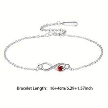 1pc Infinite Love Bracelet Inlaid With Synthetic Zirconia, Suitable For Music Festivals, Easter, Parties, And Daily Commute - Figure 8 Bracelet - View 5
