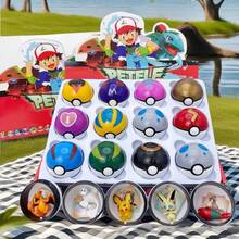 精灵球玩偶套装，内含随机迷你收藏人偶，大师球宠物怪兽玩偶，生日派对/节日礼物，圣诞节、万圣节 - 彩色 - 查看 1