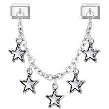 Pulseira modular DIY de duas voltas, decorada com flores, borboletas, corações, estrelas e luas. Ideal como presente para amigos e casais, perfeita para o Natal, Ano Novo, Halloween e Dia dos Namorados. Design encantador, feita em aço inoxidável. - M292969 M292970 - Ver 14