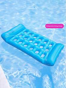 New Inflatable Water Hole Floating Raft, Foldable Water Lounge Chair Float Bed, Adult Floating Mat - Multicolor - View 5
