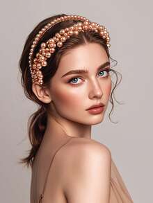 1 pieza Tocado elegante para mujer, diadema con rhinestones plateados, diadema de alta calidad, tocado nupcial, accesorio para el cabello de mujer, tocado de disfraz, tocado de boda, decoración para peinado de fiesta, accesorio para el cabello de primavera/verano, playa - Plateado - Ver 5