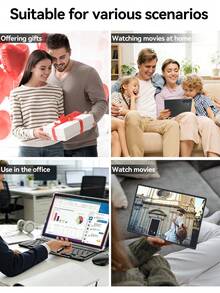 Qetupa 10.1英寸安卓15平板电脑，3GB RAM+64GB ROM，MTK 8768八核1.6GHz处理器，高清(1280x800) IPS触摸屏，蓝牙5.2和802.11ac WiFi5，GPS，500万像素前置摄像头和1300万像素后置摄像头，6000mAh大容量电池，不支持SIM卡，节日礼物黑色（不含适配器） - 黑色 - 查看 6