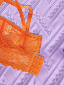 3pcs/Set Lace Wireless Bras, Multi-Color Supportive Everyday & Sleepwear Lingerie - Multicolor - View 5
