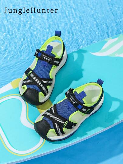 JungleHunter 1 Pair Kids Sports Sandals, Closed Toe Sandals, For Little Kids & Big Kids, Lightweight & Comfortable, Fashion Versatile, Suitable For Boys & Girls Daily Casual And Outdoor Sports, Summer Beach Shoes, Suitable For All Seasons