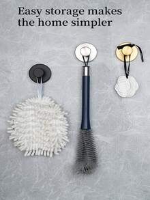 Vacuum Suction Cup Hook + Slipper Rack Combo Set, Reusable No Drill Wall Mounted Hooks For Kitchen, Bathroom, Coat Rack, Bathroom Suction Cup Hooks - Multicolor - View 7