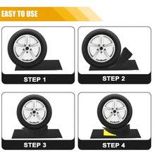 2 套房车调平块、露营车稳定器、卡车车轮挡块，7 件套带收纳袋，包含 2 个防滑橡胶垫，最大承重 35,000 磅（16 吨） - 16 Tonne - 查看 4