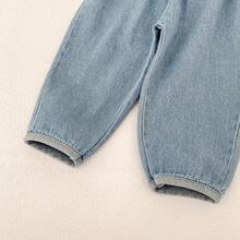 Baby Jeans Pants, Cute Unisex Infant Denim Trousers, Versatile Casual Long Pants, Fashion Carrot Pants, Suitable For Spring And Autumn - Light Wash - View 10
