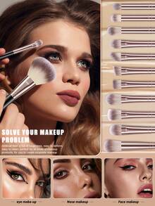 36PCS Makeup Tools Set Including:20PCS Makeup Brush Set+1pc Multi-Functional Zipper Toiletry And Cosmetic Bag Waterproof+3PCS Makeup Sponges+3PCS Mini Makeup Sponges+3PCS Triangle Powder Puffs+3PCS Mini Air Cushion Powder Puffs+1pc Hairband+2PCS Makeup Brush Cleaning Tools - Black - View 3