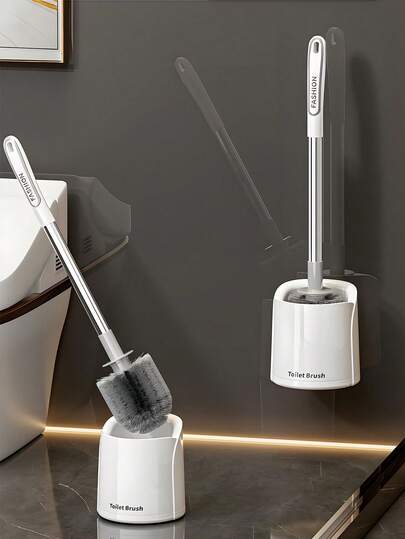 1个带支架的马桶刷，适用于浴室马桶，可壁挂安装，清洁马桶，夏季浴室装饰