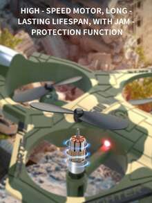 TOKQI 2025新款K500遥控飞机 - 四轴无人机战斗机（手抛起飞、特技飞行、360°翻转、气压定高、自动悬停、防撞）ABS滑翔机 - 生日/圣诞礼物 - 彩色 - 查看 6