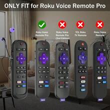 Protective Case For Roku Voice Remote Pro Lightweight Anti Slip Shockproof Silicone Cover For Roku Ultra 2022 Voice Remote Pro Compatible With Headphone Jack Black - A - View 3