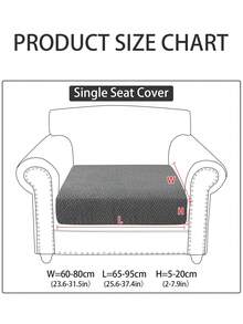 1件装现代简约毛绒沙发套，防滑弹力面料，适用于客厅和卧室的1/2/3/4人沙发，宠物友好，可机洗 - Nian Chu - 深灰色 - 查看 15