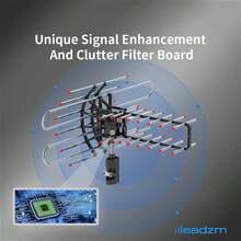 TA-851 Plus 360°Rotation UV Dual Frequency 45-860MHz 22-38dB 42.65ft Cable Outdoor Antenna - US A Type Plug(110-127V) - View 10